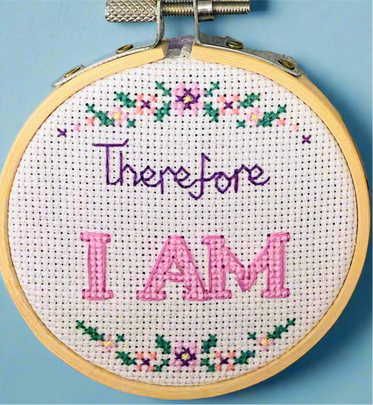 Therefore I AM 3 inch Cross Stitch
